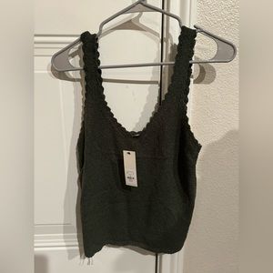 New With Tags Blue Rain by Francesca’s Scalloped Sweater Tank Top Size Medium